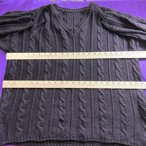 📌VTG Long Sleeves Merino Wool Pullover - Sweater w/ Cable Pattern from Germany - Picture 7 of 13